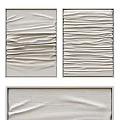 Minimalist Textured Wall Decor Art Set 3d model