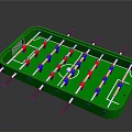 Electronic Table Football Game Featuring Green Field Colorful Players And Mini Tabletop Design