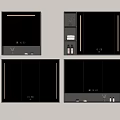 Modern Lighted Bathroom Mirror Cabinets With Storage Shelves And Plants