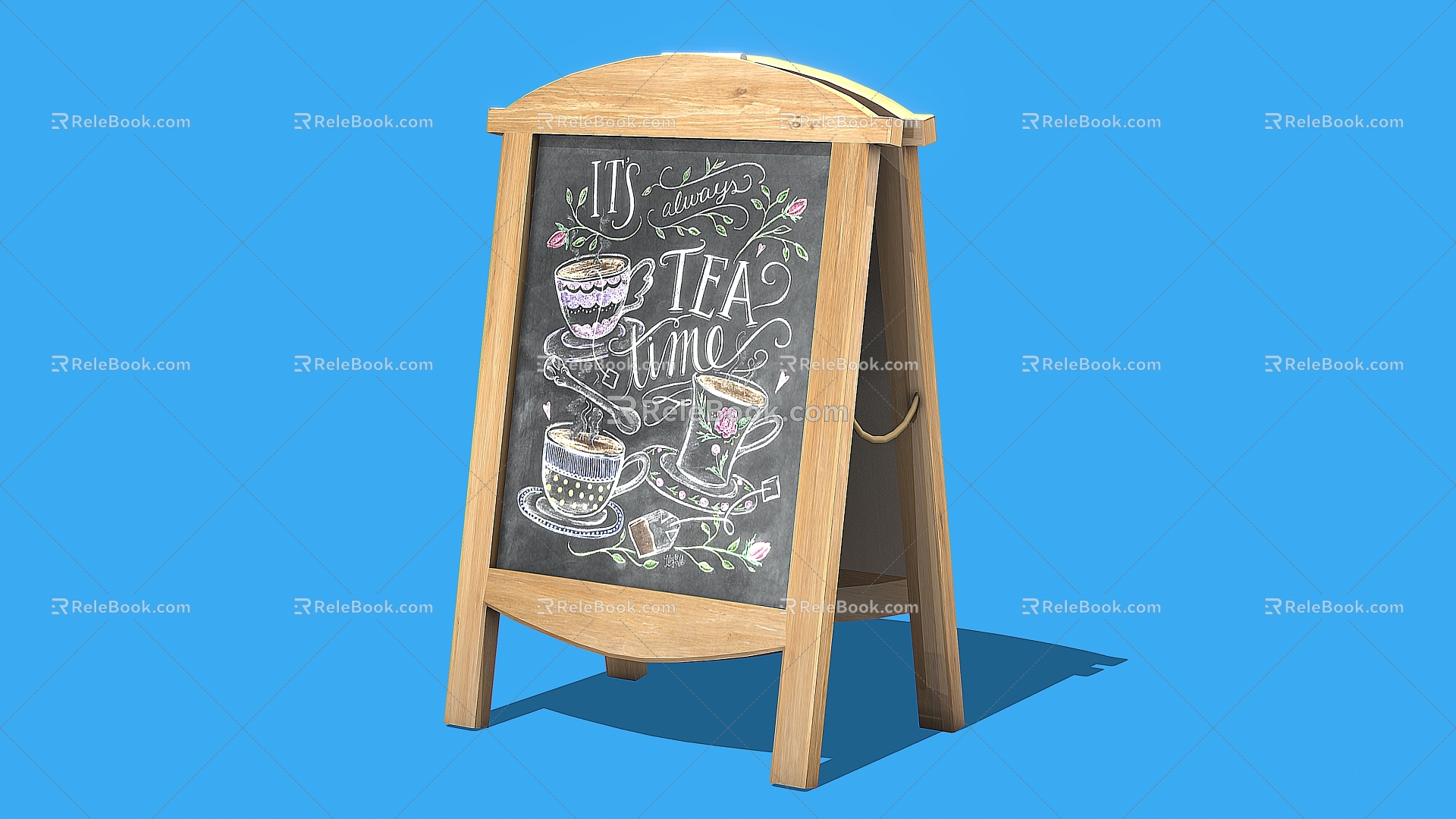 Blackboard small blackboard children blackboard billboard outdoor advertising board sidewalk sign 3d model