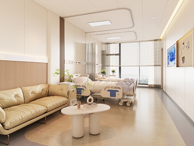 hospital ward medical beauty medical care space nursing home 3d model