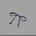 Purple Glittery Bow Accessory As Daily Life Item With Shiny Texture And Light Blue Background