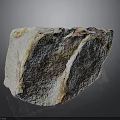 Raw Natural Stone Block With Colorful White Brown Red Textures And Patterns