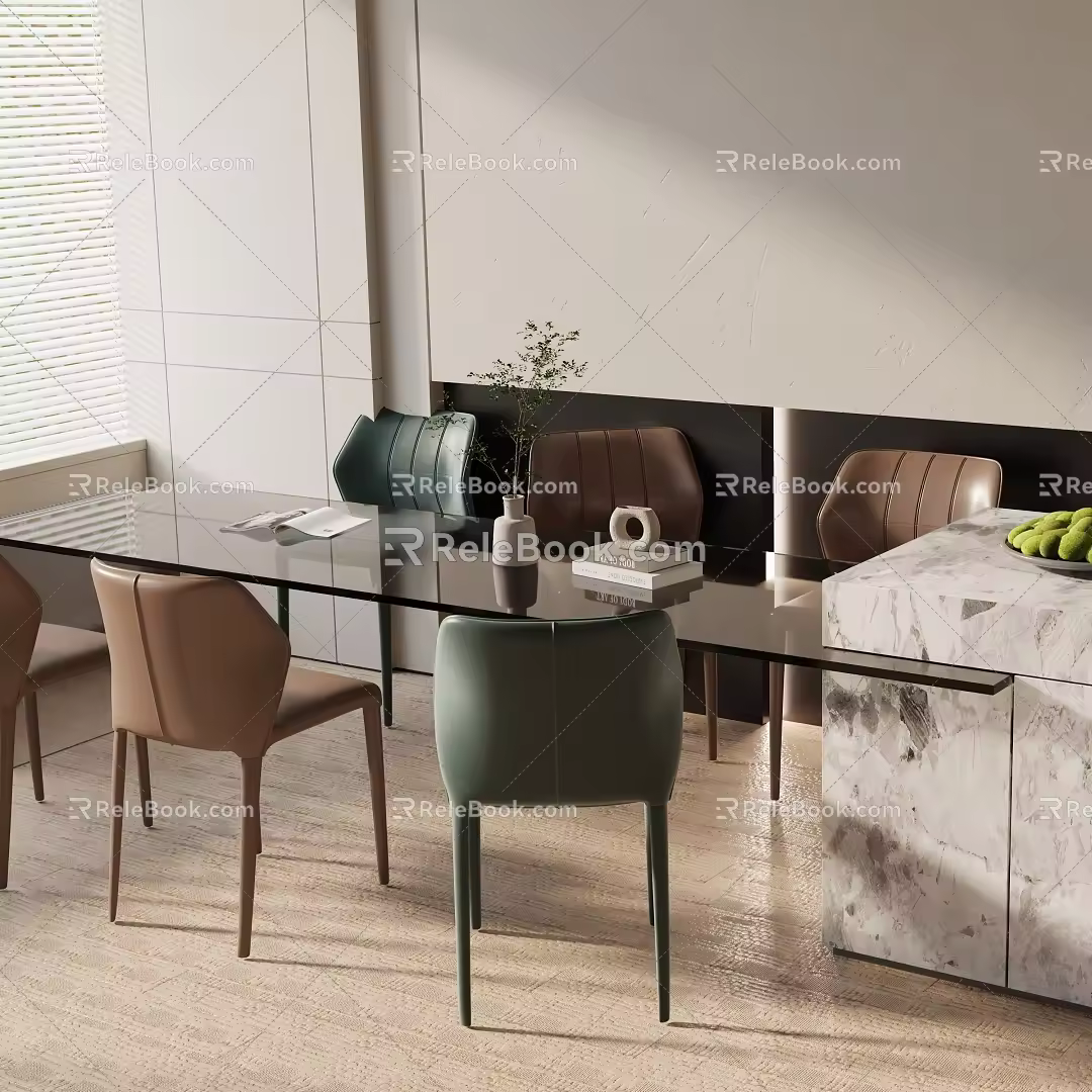 Modern table combination 3d model