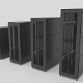 Industrial Equipment Black Metal Server Racks With Glass Mesh Doors For Data Center Storage