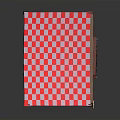 Red And White Checkered Canopy Food Stall With Wooden Barrels And Signage