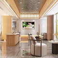 New Chinese Style Hall Runxin Hall 3d model