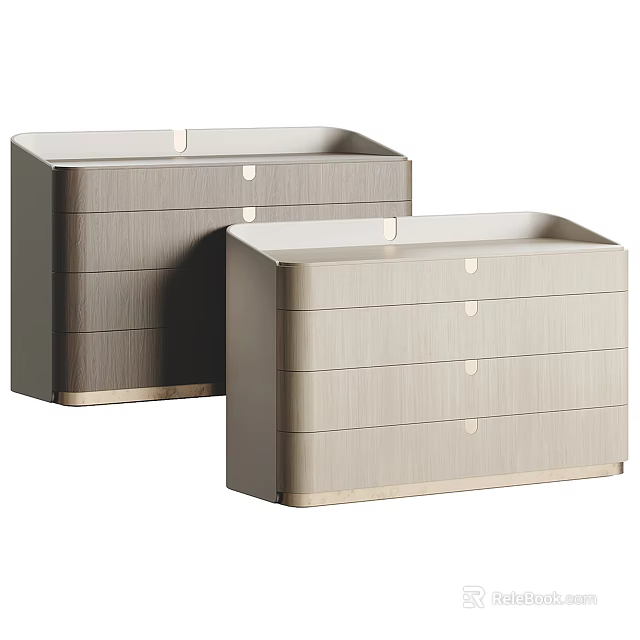 Modern Entryway Cabinet Sidetable With Drawer Storage Wood Grain Finish Light Dark Tones Metal Base 3d model 