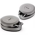 Two BINO Gray Cookware Pans With Silver Handles For Kitchen Use 3d model