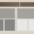 Modern Wall Paneling with Various Striped Textures in Brown Gray White Hues