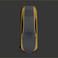 Yellow Luxury Car With Black Roof And Modern Sleek Design Elements