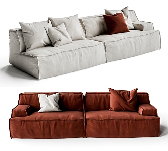 baxter damascus sofa double sofa 3d model