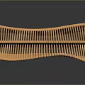 Sleek Modern Outdoor Chair With Curved Wooden Slats And Contemporary Design