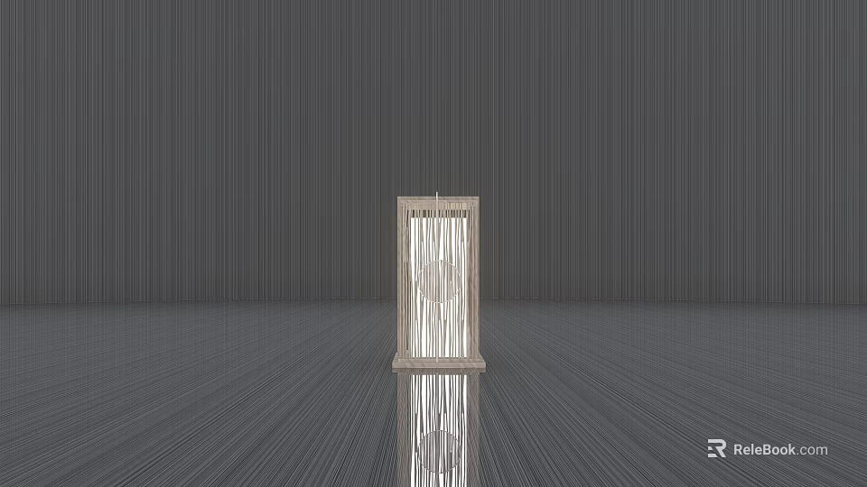 Stylish Outdoor Light Fixture With Wooden Frame And Warm Glow For Garden Use 3d model 