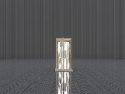 Stylish Outdoor Light Fixture With Wooden Frame And Warm Glow For Garden Use 3d model