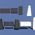 Modern Black And White Wall Lamps With Various Shapes For Home Lighting Decor