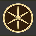 Medieval Shield Ancient Shield Defensive Weapon Ancient Shield Iron Shield Protective Shield Wooden Shield 3d model