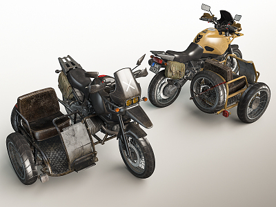 Modern Motorcycle 3d model