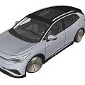 White Modern SUV Car With Streamlined Body Black Alloy Wheels And Sleek Design