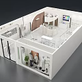 Modern Clothing Store Exterior With Glass Doors Window Mannequins And Fashion Displays