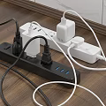 Modern socket plug patch panel charger socket switch plug strip 3d model