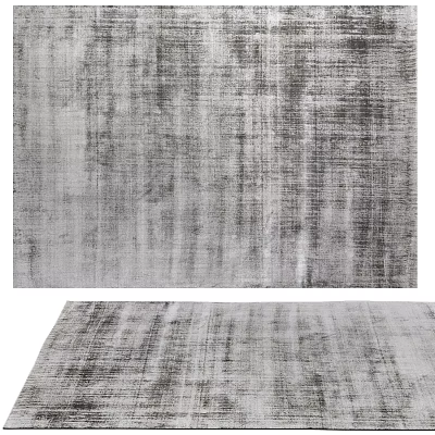 Modern Textured Gray Square Rug With Abstract Pattern For Living Room Decor 3d model