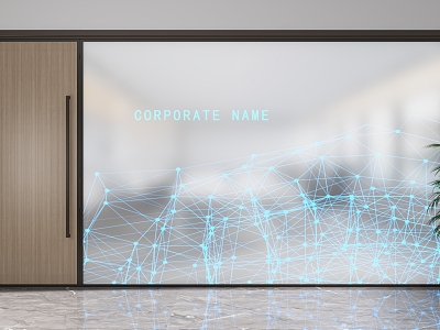 Glass high partition model model