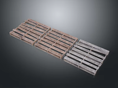 Different Types of Wooden Pallets as Construction Materials for Building Design 3d model