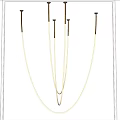 Modern Curved LED Chandelier With Sleek Metal Frame For Stylish Contemporary Interior Design