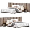 Modern Double Bed 3d model