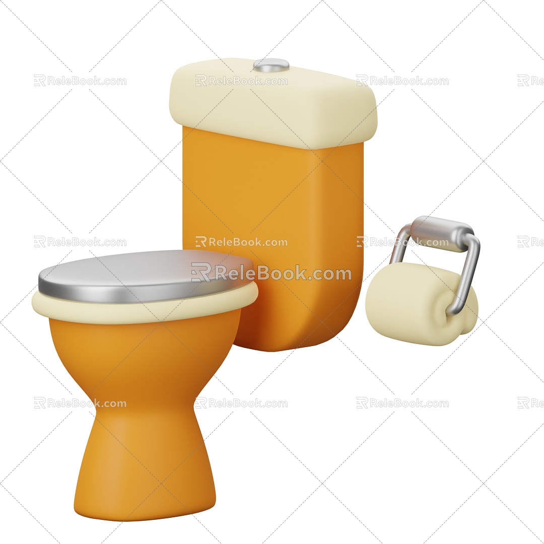 Modern Toilet Cartoon Toilet 3d model