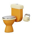 Modern Toilet Cartoon Toilet 3d model