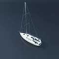 Modern rail maglev train transportation 3d model