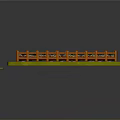 Turnip Garden Scene With Orange Fence Green Platform And Neatly Planted Rows
