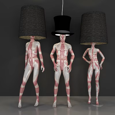 Modern Alien Floor Lamp Art Human Body Floor Lamp 3d model