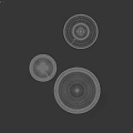 White Ceramic Bowl Plate Cup And Vase With Speckled Linear Design On Black Background