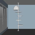 Modern Cat Climbing Rack White Creative Minimalist Cat Climbing Rack Cat Toy Cat Climbing Rack 3d model