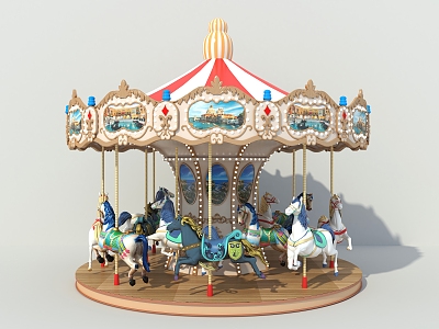 Carousel Turn Horse 3d model