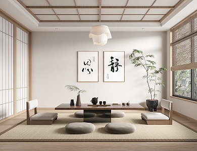 New Chinese Tea Room Tea Room Tea Table and Chair 3d model