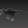 Realistic Dinosaur 3D Model With Spiked Back And Sharp Teeth 3d model