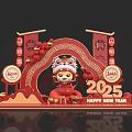 Chinese Year of the Snake New Year Beautiful Chen DP Point 3d model