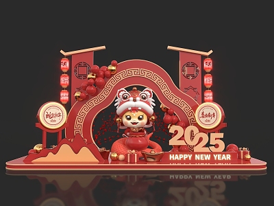 Chinese Year of the Snake New Year Beautiful Chen DP Point 3d model