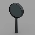 Black Magnifying Glass Daily Life Item with Round Lens and Handle for Everyday Use