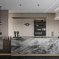 Modern Reception Bar Reception Desk 3d model