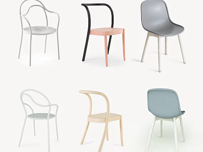 Accent Chairs Modern Stylish Designs With Various Colors Metal Wooden Legs Home Living Room Furniture 3d model