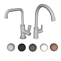 Modern Stainless Steel Faucet With Various Color Knobs For Kitchen Bathroom