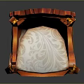 Classic Style Ornate Armchair With Carved Wooden Frame Velvet Upholstery And Elegant Backrest