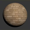 Decorative Brick Sphere With Textured Surface And Red Brown Color On Dark Background