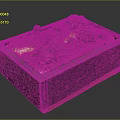 Miniature Moss Landscape In Rectangular Wooden Box With Green Moss And Small Plants