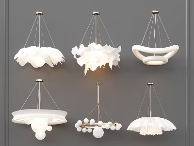 Modern Cream Chandelier Decorative Chandelier Modern Chandelier French Cream Chandelier Alien Art 3d model